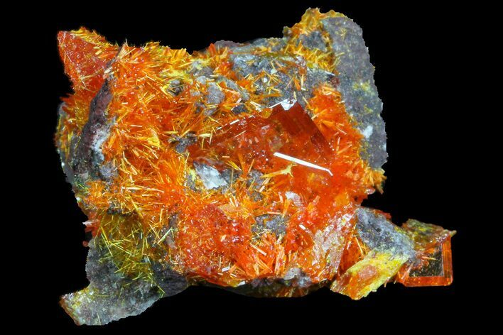 Wulfenite Crystal Cluster - Rowley Mine, AZ #76900